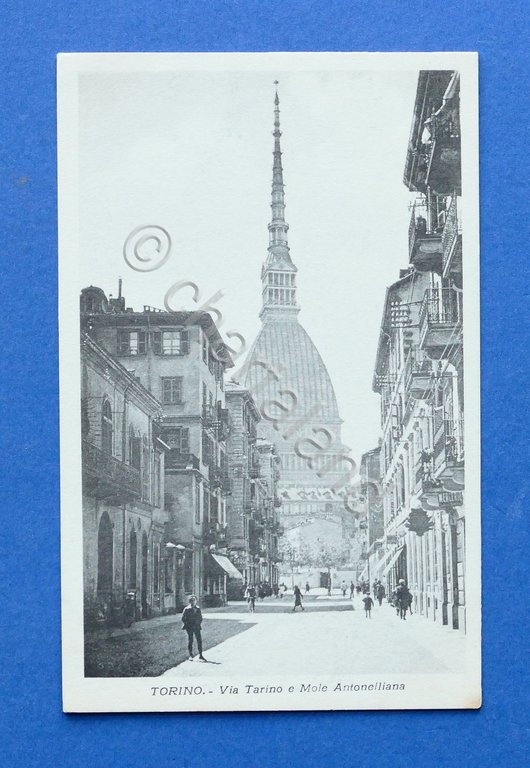Cartolina Torino - Via Tarino e Mole Antonelliana - 1920 …