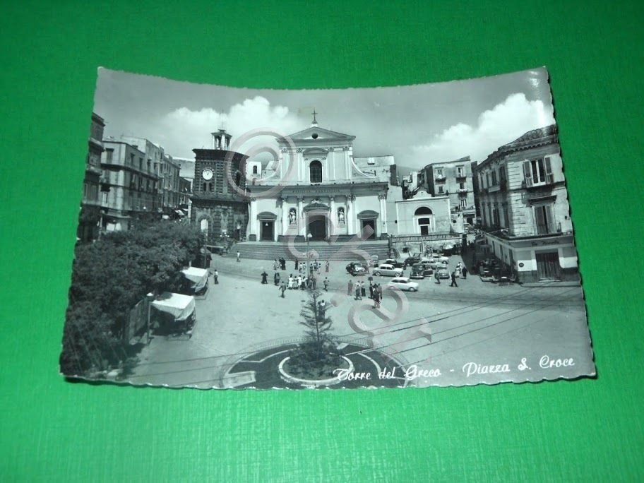 Cartolina Torre del Greco - Piazza S. Croce 1961.