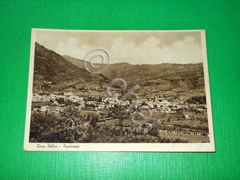 Cartolina Torre Pellice - Panorama 1940 ca