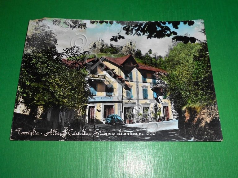 Cartolina Torriglia - Albergo Castello 1959.
