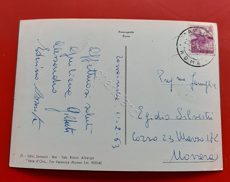 Cartolina Torvaianica - Piazzale Ungheria - 1963 | Immagine Gallery 4