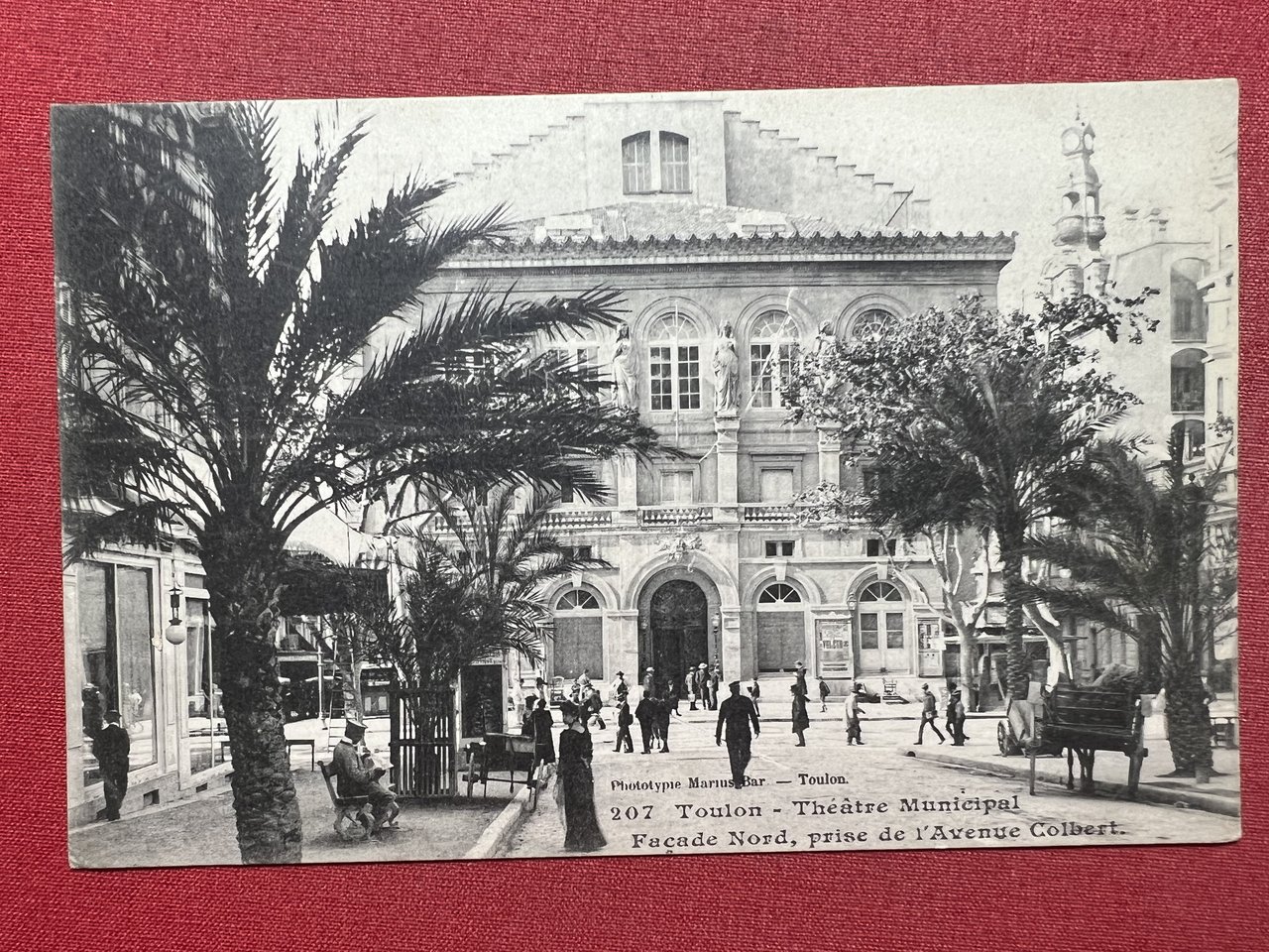 Cartolina Toulon - Théatre Municipal, Facade Nord prise de l'Avenue …