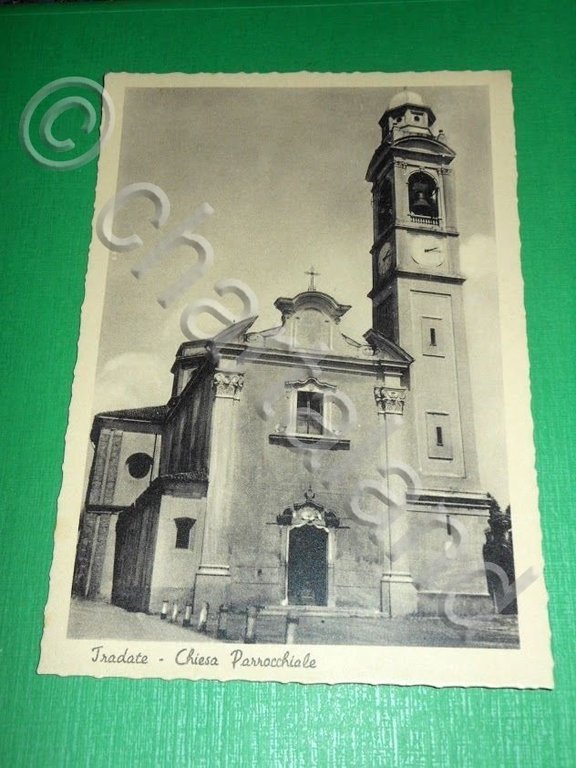 Cartolina Tradate - Chiesa Parrocchiale 1940 ca