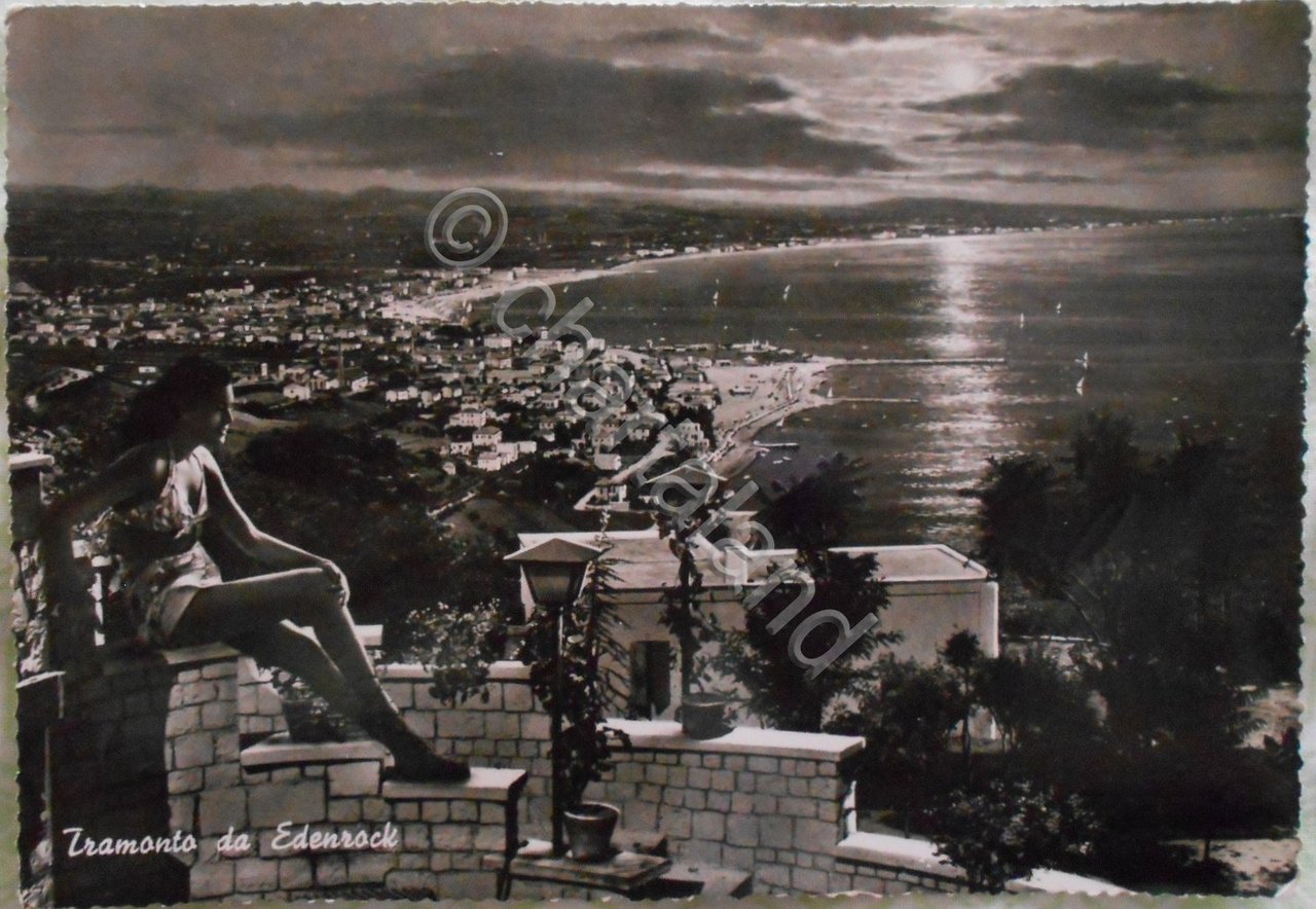 Cartolina Tramonto da Edenrock (Riccione) - 1960 ca. | Immagine principale