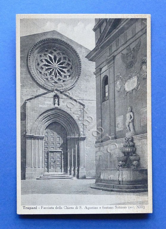 Cartolina Trapani - Facciata della Chiesa di S. Agostino e … | Immagine Gallery 3