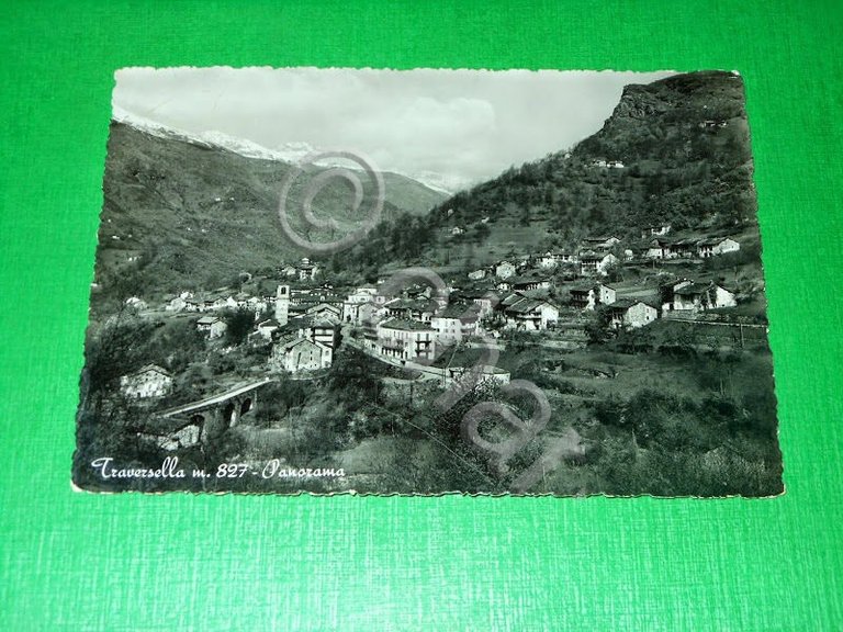 Cartolina Traversella - Panorama 1959.