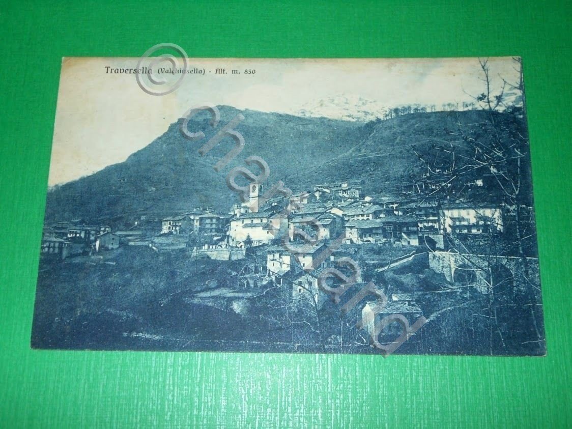 Cartolina Traversella ( Valchiusella ) - Panorama 1930 ca.