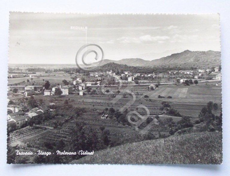 Cartolina Travesio - Usago - Molevana - Panorama 1961.