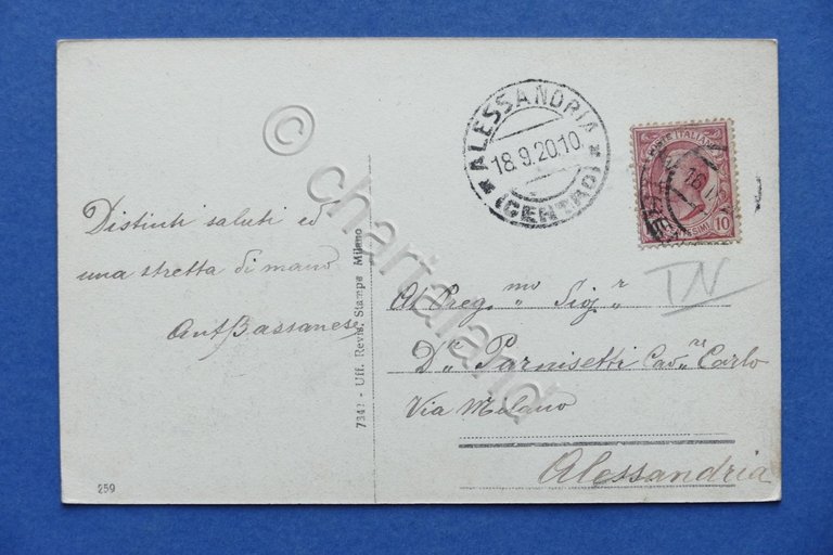 Cartolina Trento - Piazza Dante e Giardino Pubblico - 1920