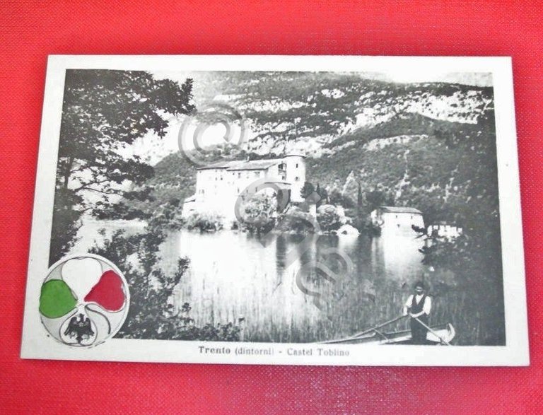 Cartolina Trento ( dintorni )- Castello Toblino 1920 ca