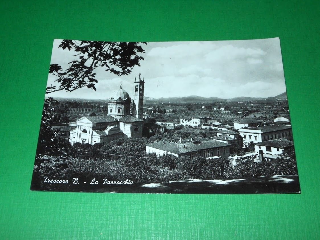 Cartolina Trescore Balneario - La Parrocchia 1967.