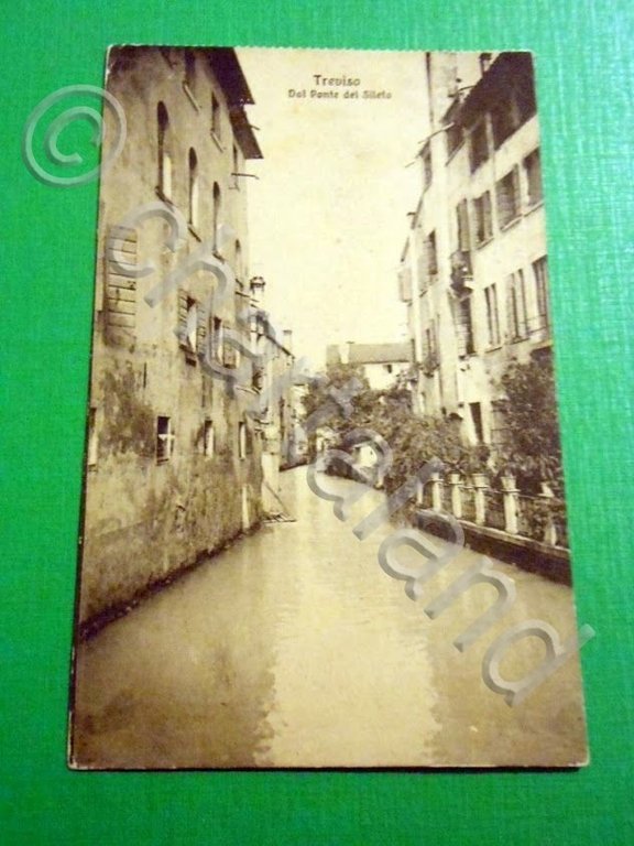Cartolina Treviso - Dal Ponte del Sileto 1913