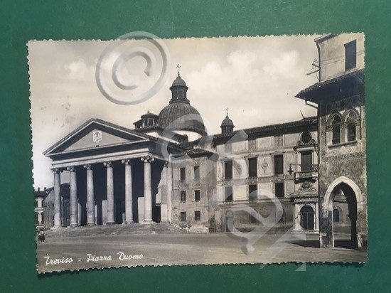 Cartolina Treviso - Piazza Duomo - 1950