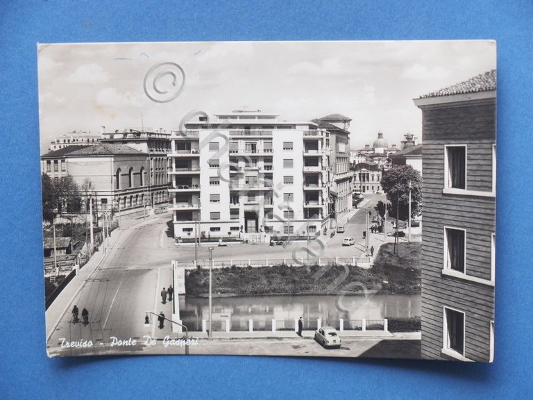 Cartolina Treviso - Ponte De Gasperi - 1958.