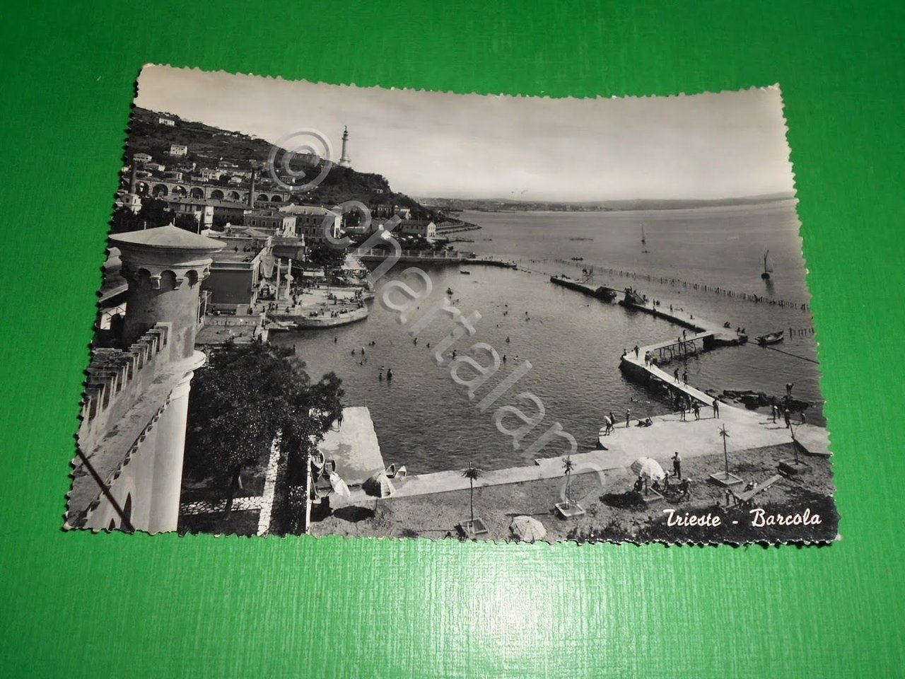 Cartolina Trieste - Barcola 1956.