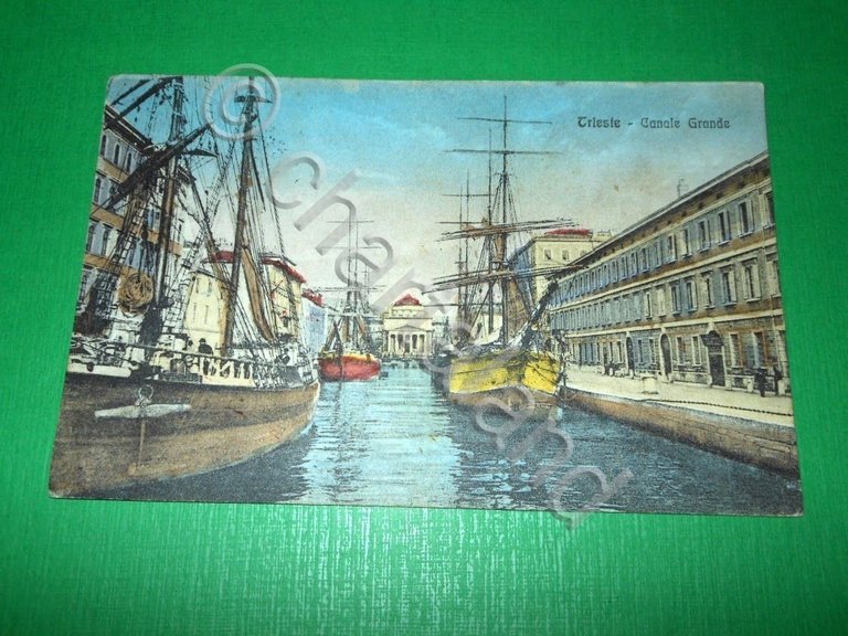Cartolina Trieste - Canale Grande 1920