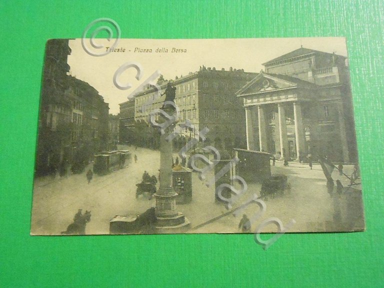 Cartolina Trieste - Piazza della Borsa 1922