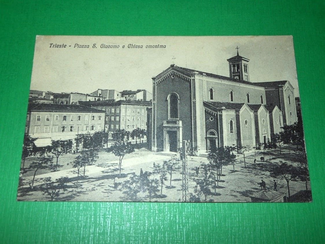 Cartolina Trieste - Piazza S. Giacomo e Chiesa omonima 1930 …