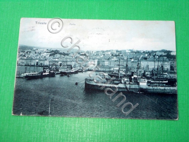 Cartolina Trieste - Porto 1907.