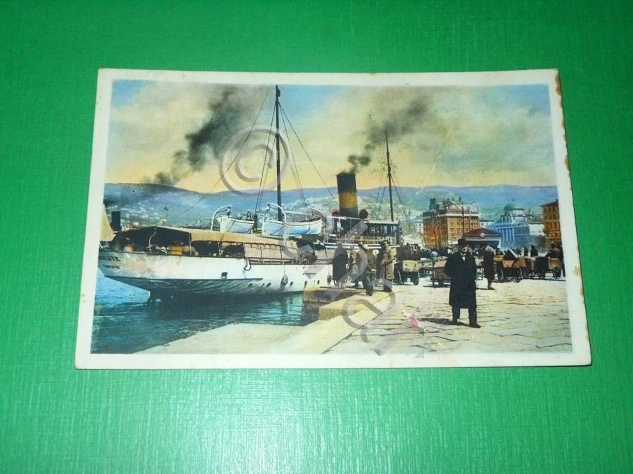 Cartolina Trieste - Riva del Mandracchio 1932.