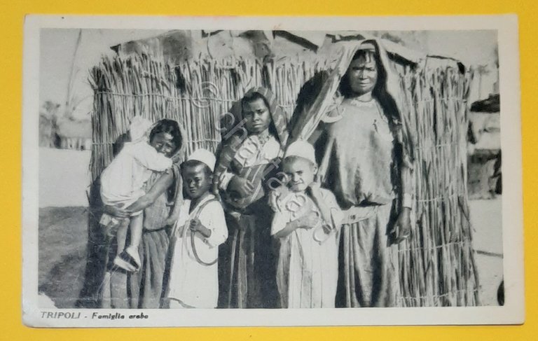 Cartolina Tripoli - Famiglia araba - 1906