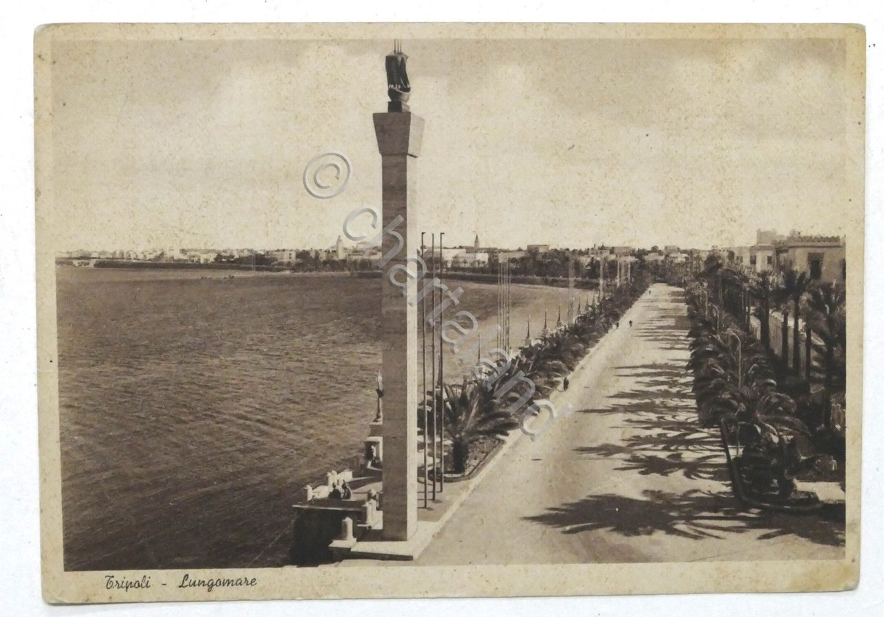 Cartolina Tripoli (Libia) - Lungomare - 1951 | Immagine principale