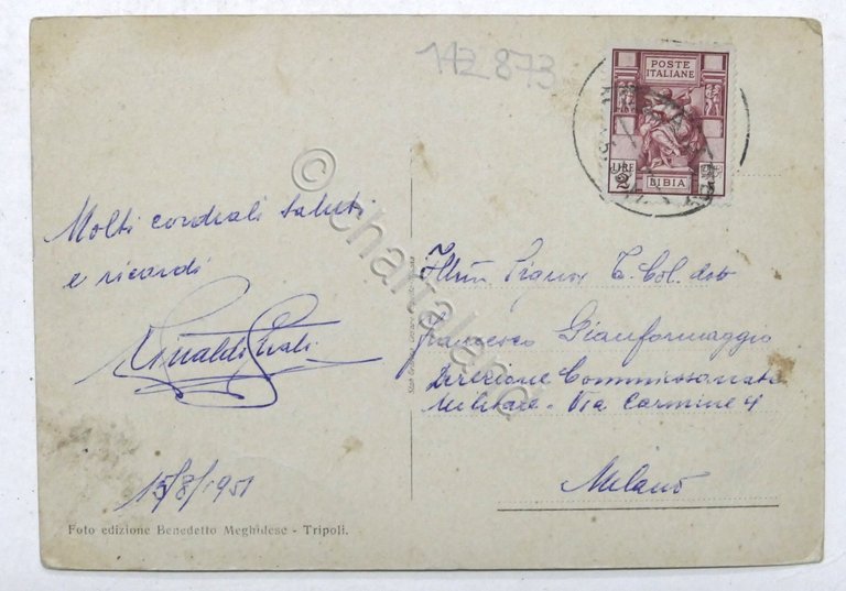 Cartolina Tripoli (Libia) - Lungomare - 1951 | Immagine Gallery 2