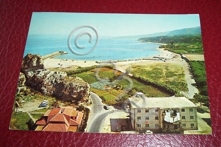 Cartolina Tropea - Spiaggia del Vescovado con pineta 1982.