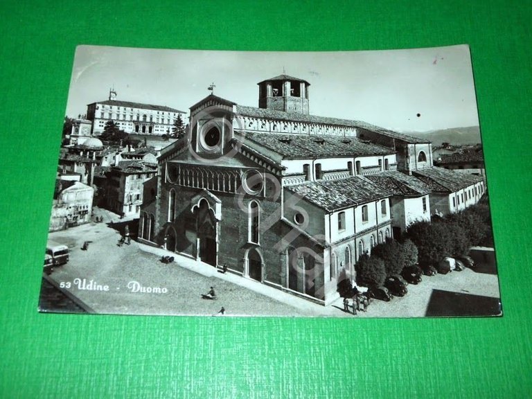 Cartolina Udine - Duomo 1953
