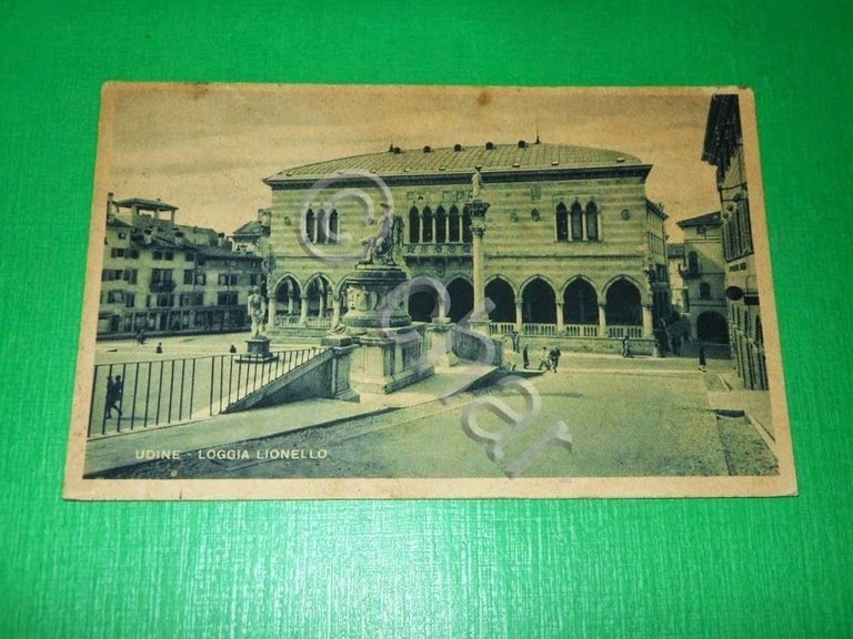 Cartolina Udine - Loggia Lionello 1946.