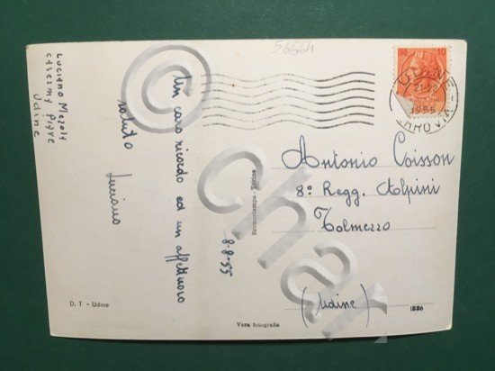 Cartolina Udine - Terrazza Del Moncambo Club - 1955