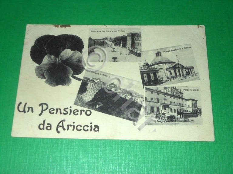 Cartolina Un pensiero da Ariccia ( Roma ) - Vedute …