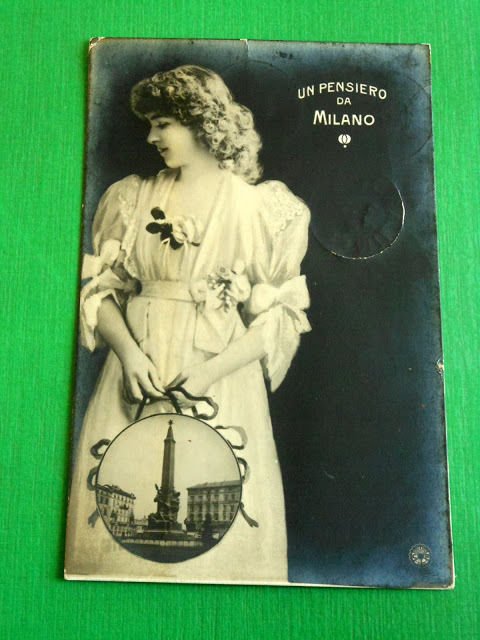 Cartolina Un pensiero da Milano 1907.