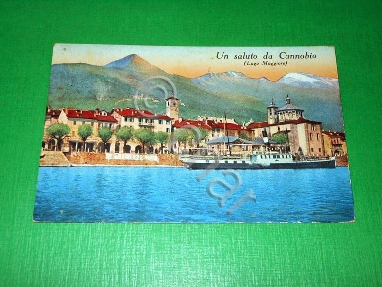 Cartolina Un saluto da Cannobio ( Lago Maggiore ) - …