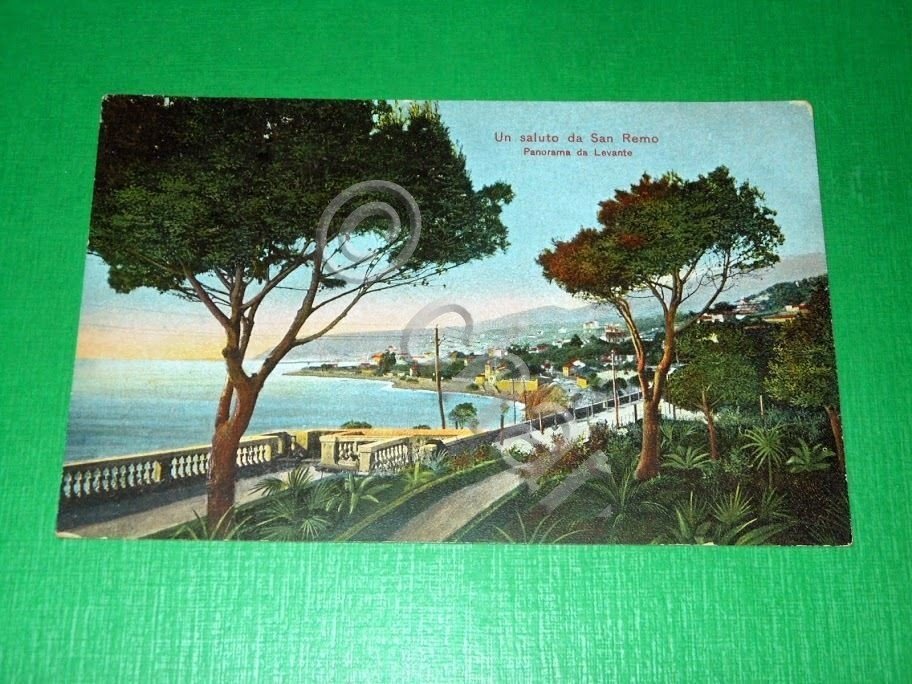 Cartolina Un saluto da San Remo - Panorama da levante …