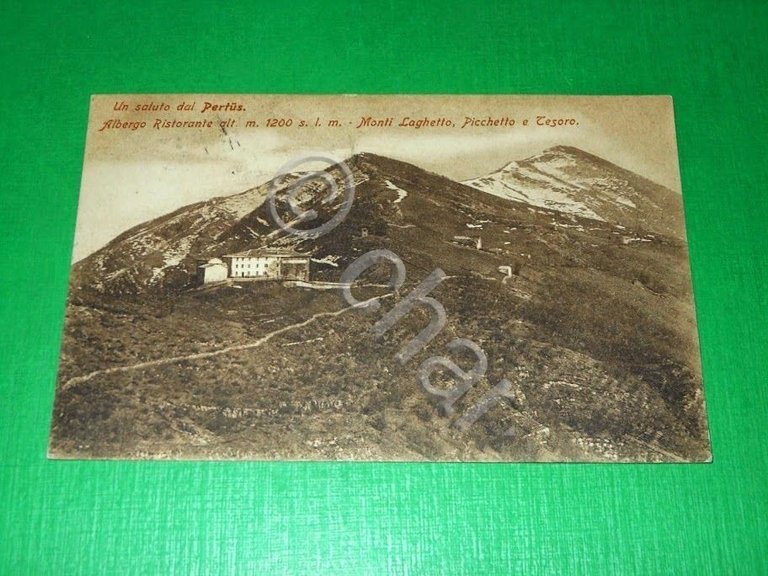Cartolina Un saluto dal Pertus ( Bergamo ) - Albergo …