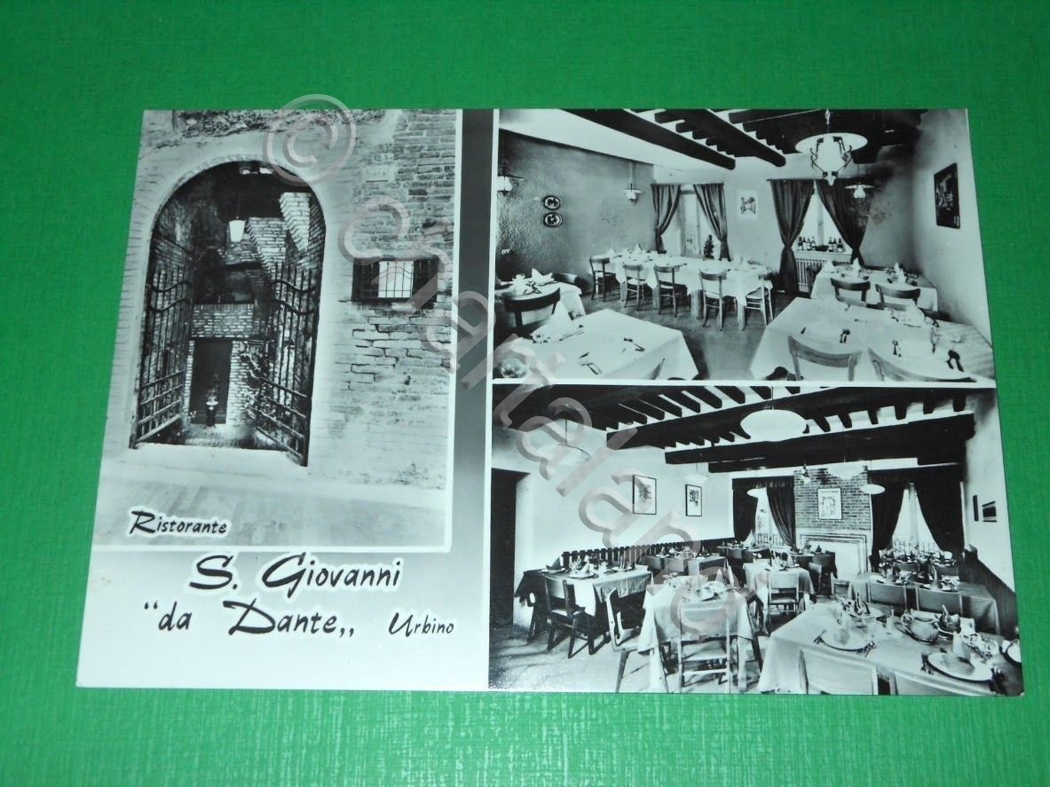 Cartolina Urbino - Ristorante S. Giovanni "da Dante" 1960 ca.