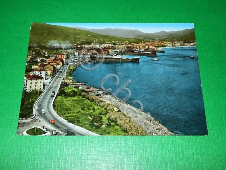 Cartolina Vado Ligure - Panorama e Via Aurelia 1960