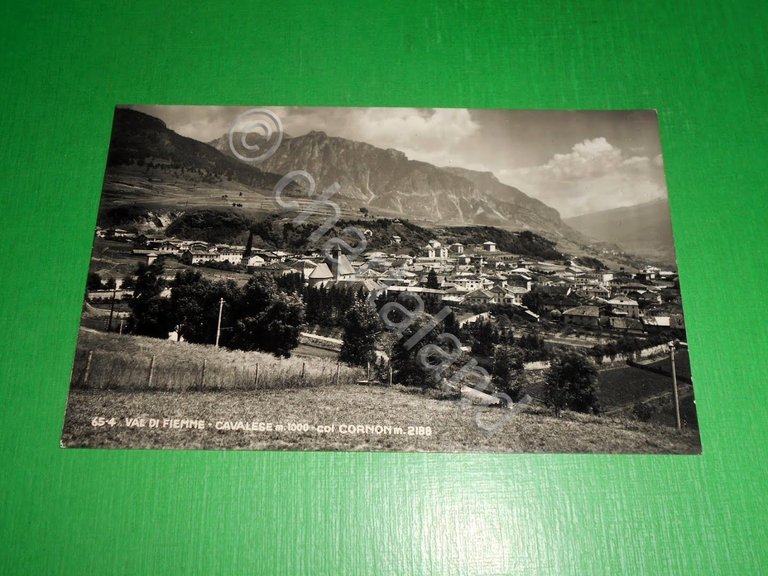 Cartolina Val di Fiemme - Cavalese col Cornon - Panorama …