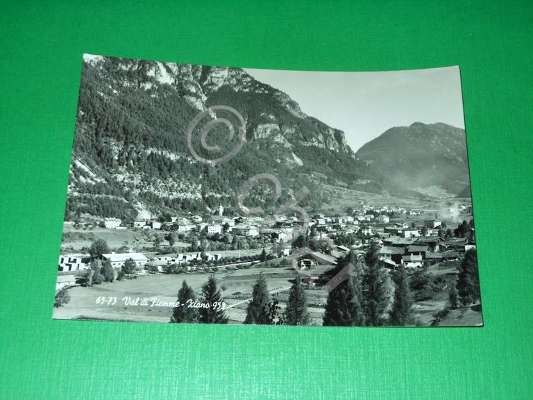 Cartolina Val di Fiemme - Ziano - Panorama 1956