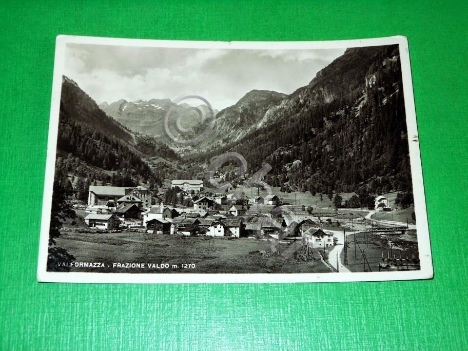 Cartolina Val Formazza - Frazione Valdo - Panorama 1951.