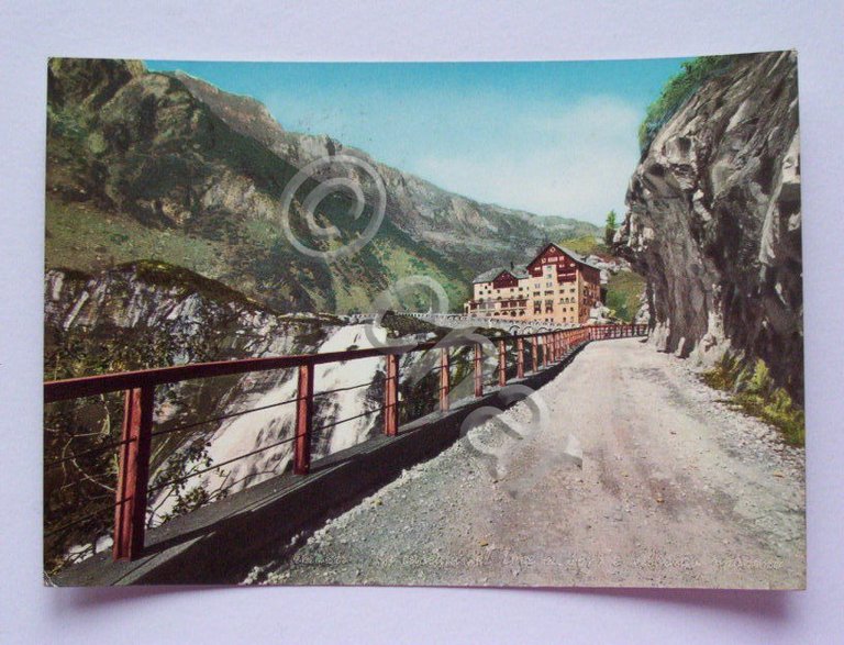 Cartolina Val Formazza - La Cascata del Toce 1958