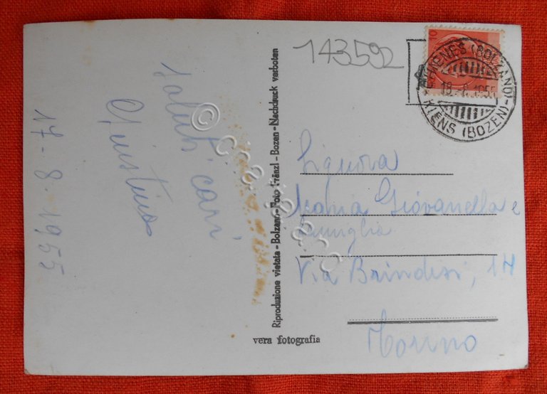 Cartolina Val Pusteria - San Sigismondo m. 758 - 1955 | Immagine Gallery 2