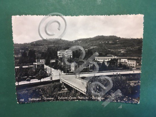 Cartolina Valdagno - Vicenza - Palazzo Conte Marrotto - Panorama …