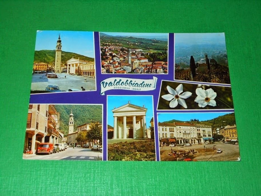 Cartolina Valdobbiadene - Vedute diverse 1983.