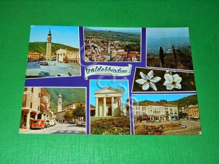Cartolina Valdobbiadene - Vedute diverse 1983.