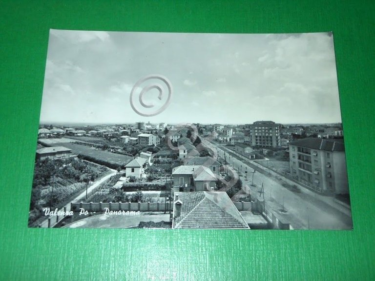 Cartolina Valenza Po - Panorama 1955 ca.