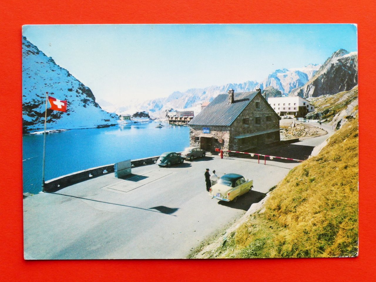 Cartolina Valico del Gran S. Bernardo - Frontiera Italo Svizzera …