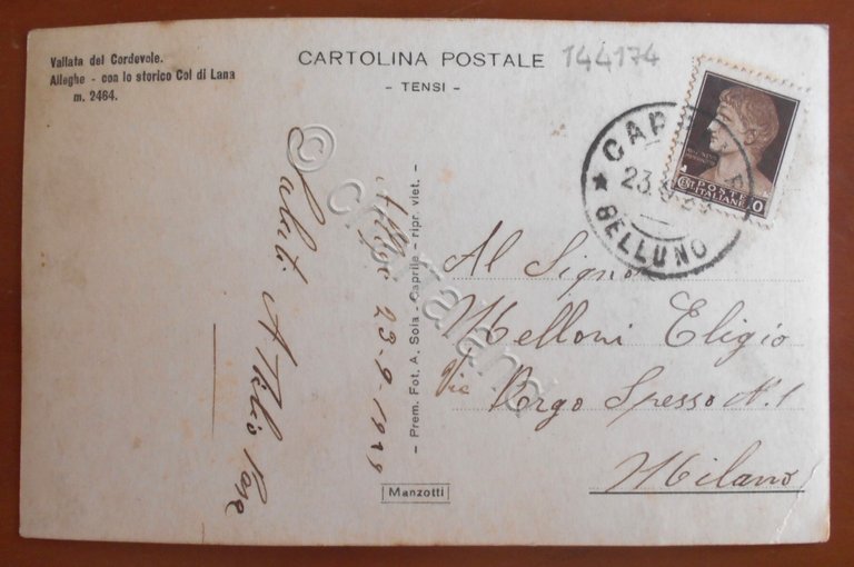Cartolina Vallata del Cordevole - Alleghe - con lo storico …
