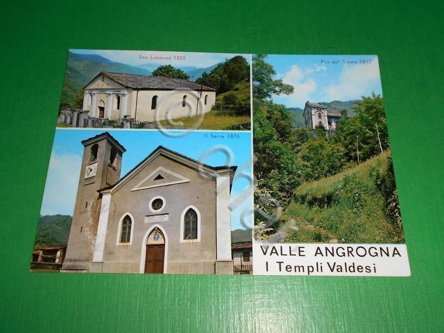 Cartolina Valle Angrogna - I Templi Valdesi 1965 ca.